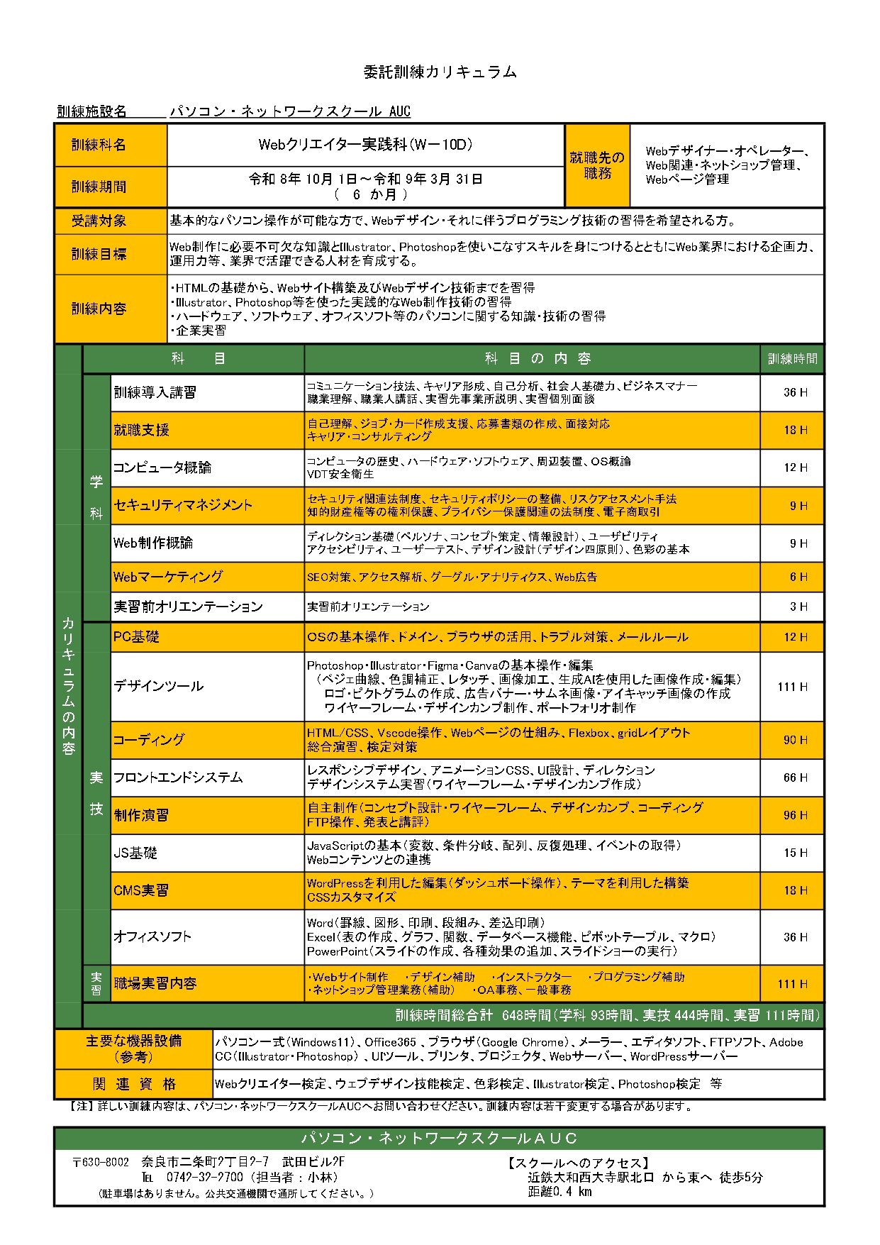 WEBクリエイター実践科